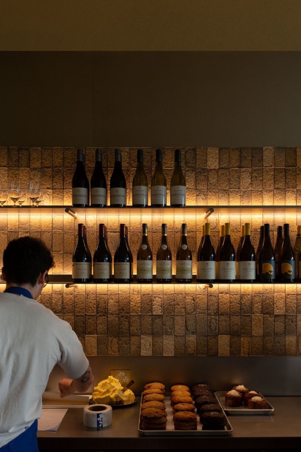 The lit wine wall